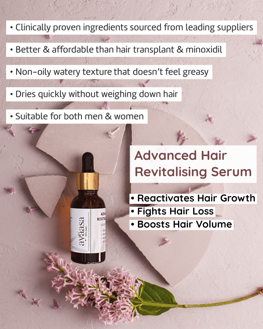 Advanced Revitalising Hair Regrowth Serum 30ml - Transform your hair care routine and reclaim your confidence—because stronger, healthier hair starts from the roots