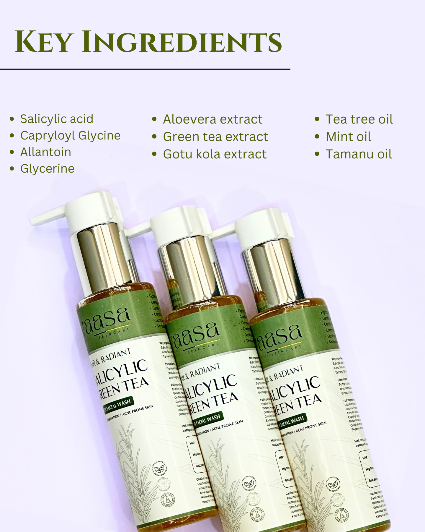 Clear & Radiant 1% Salicylic & Green Tea Facewash